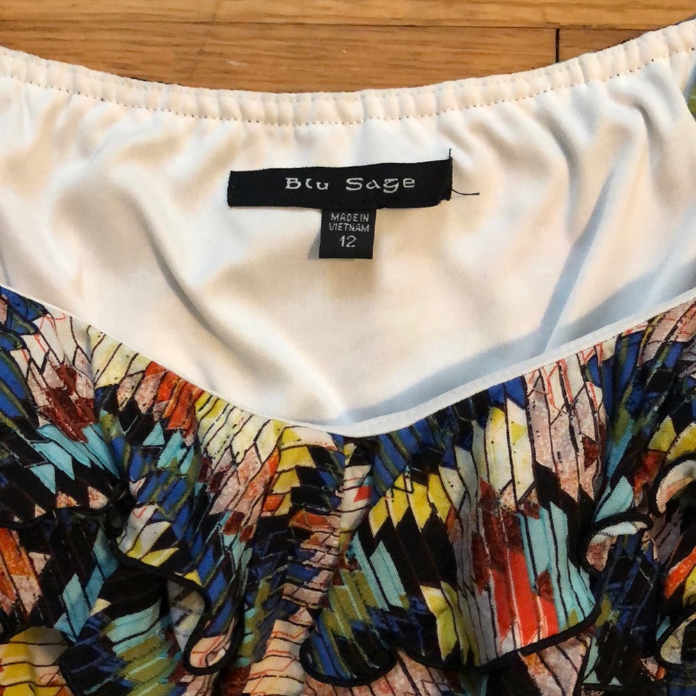 Like New! Adorable Multi-Color Sleeveless Dress - Picture 5 of 5